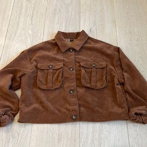 SHEIN Oversized Corduroy Shacket in Size M
